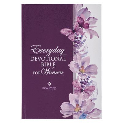 NLT Holy Bible Everyday Devotional Bible for Women New Living Translation, Purple Floral Printed 1