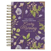 bokomslag Christian Art Gifts Purple Journal W/Scripture Lord's Mercies Large Bible Verse Notebook, 192 Ruled Pages, Lam. 3:22-23 Bible Verse