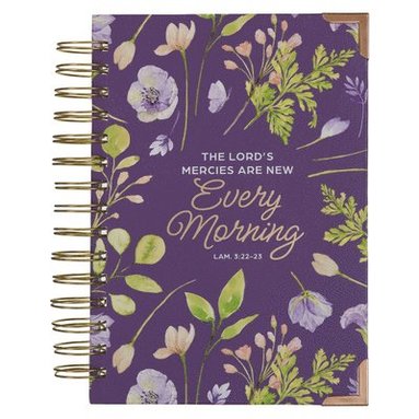 bokomslag Christian Art Gifts Purple Journal W/Scripture Lord's Mercies Large Bible Verse Notebook, 192 Ruled Pages, Lam. 3:22-23 Bible Verse