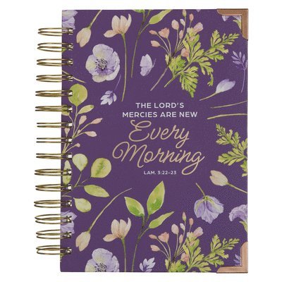 Christian Art Gifts Purple Journal W/Scripture Lord's Mercies Large Bible Verse Notebook, 192 Ruled Pages, Lam. 3:22-23 Bible Verse 1