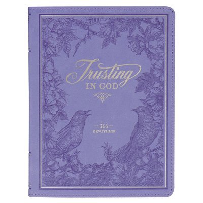 Devotional Trusting God Purple Faux Leather 1