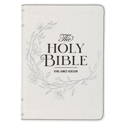 KJV Bible Compact Large Print Faux Leather White 1