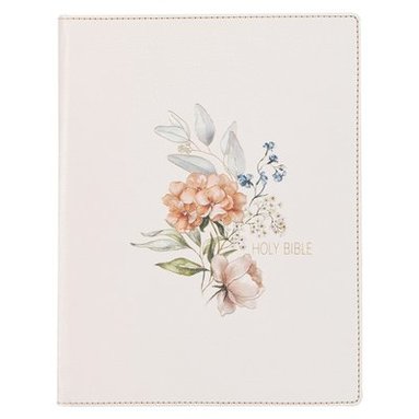 bokomslag KJV Note-Taking Bible LP Faux Leather Hc White Floral