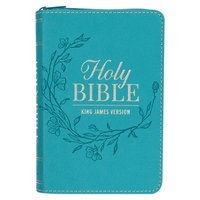 bokomslag KJV Bible Pocket Faux Leather Teal W/Zipper