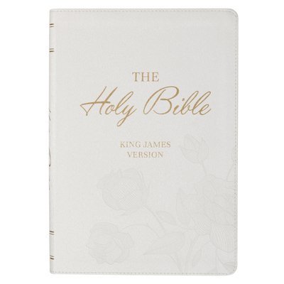 KJV Bible Super Giant Print Faux Leather White 1