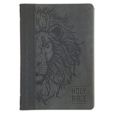 KJV Bible Compact Faux Leather, Black/Gray, Inbunden