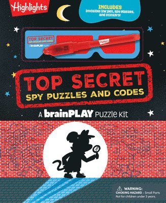 bokomslag Brainplay Top Secret Spy Puzzles and Codes: Secret Codes and Puzzles with Invisible UV Light Pen and Red-Reveal Glasses