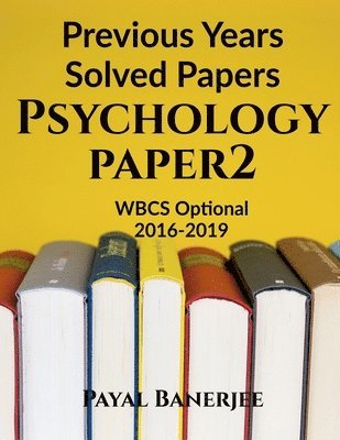 bokomslag Previous Years Solved Papers-Psychology Paper 2