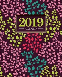 bokomslag Agenda 2019: 19x23cm: Agenda 2019 semainier: Motif floral tendance, jaune, rose, bleu canard et corail 5678
