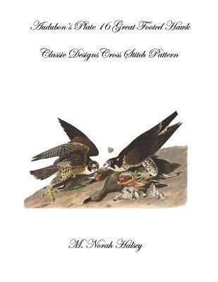 Audubon's Plate 16 Great Footed Hawk: Classic Designs Cross Stitch Pattern 1