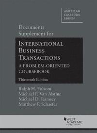 bokomslag Documents Supplement for International Business Transactions