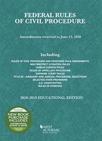 bokomslag Federal Rules of Civil Procedure, Educational Edition, 2018-2019