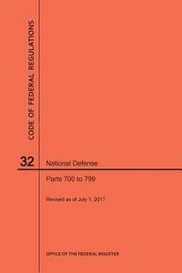 bokomslag Code of Federal Regulations Title 32, National Defense, Parts 700-799, 2017