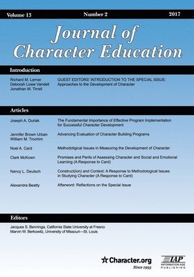 Journal of Character Education Vol 13 Issue 2