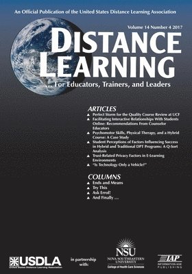 Michael Simonson, Charles Schlosser - Distance Learning Vol 14 Issue 4, Häftad