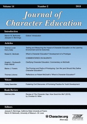 Journal of Character Education Volume 14 Issue 2 2018 1