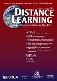 bokomslag Distance Learning Volume 15 Issue 3 2018