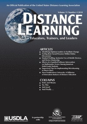 Michael Simonson, Charles Schlosser, Reggie Smith, Eunice Luyegu - Distance Learning Vol 15 Issue 4, Häftad