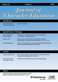 bokomslag Journal of Character Education Volume 15 Number 1 2019