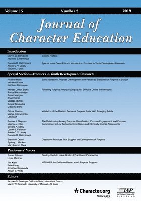 Jacques S. Benninga, Marvin W. Berkowitz, Jacques  S. Benninga - Journal of Character Education Vol 15 Issue 2, Häftad