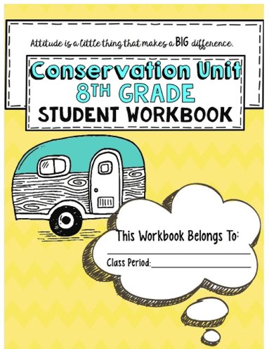 bokomslag &quot;Conservation&quot; 8th Grade Guidebook Unit Workbook