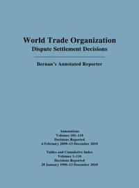bokomslag WTO Cumulative Index Annotations Vols. 100-110/ Tables and Cumulative Index for Vols. 1-110