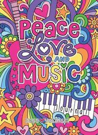bokomslag Notebook Doodles Peace Love and Music Guided Journal