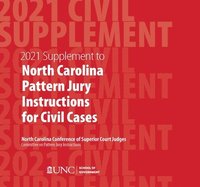 bokomslag June 2021 Supplement to North Carolina Pattern Jury Instructions for Civil Cases