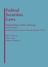 bokomslag Federal Securities Laws