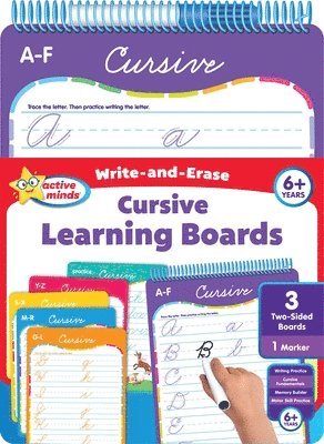 bokomslag Active Minds Write-And-Erase Cursive Learning Boards