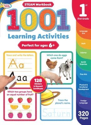 Active Minds 1001 First Grade Learning Activities: A Steam Workbook 1