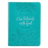 bokomslag One-Minute with God for Women 365 Daily Devotions for Refreshment and Encouragement Teal Faux Leather Flexcover Gift Book Devotional W/Ribbon Marker