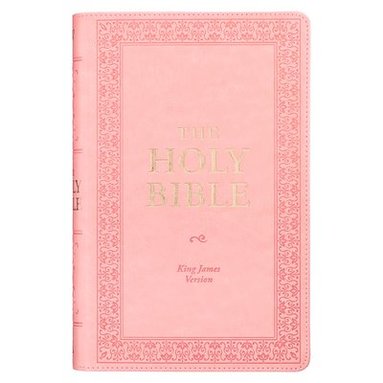 bokomslag KJV Holy Bible, Giant Print Standard Size Faux Leather Red Letter Edition - Ribbon Marker, King James Version, Pink
