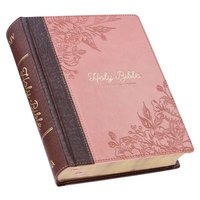 bokomslag KJV Holy Bible, Note-Taking Bible, Faux Leather Hardcover - King James Version, Brown/Pink