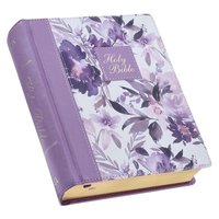 bokomslag KJV Holy Bible, Note-Taking Bible, Faux Leather Hardcover - King James Version, Purple Floral Printed