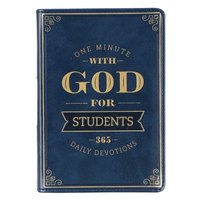 bokomslag One Minute with God for Students Devotional, Navy Faux Leather Flexcover