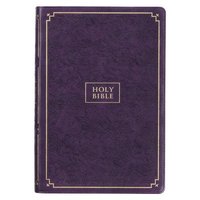 bokomslag KJV Holy Bible, Giant Print Full-Size Faux Leather Red Letter Edition - Thumb Index & Ribbon Marker, King James Version, Purple Floral