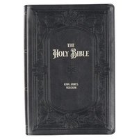 bokomslag KJV Holy Bible, Giant Print Full-Size Faux Leather Red Letter Edition - Thumb Index & Ribbon Marker, King James Version, Midnight Blue