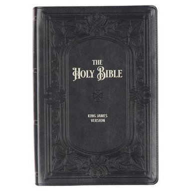 bokomslag KJV Holy Bible, Giant Print Full-Size Faux Leather Red Letter Edition - Thumb Index & Ribbon Marker, King James Version, Midnight Blue
