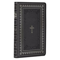 bokomslag KJV Holy Bible Standard Size Faux Leather Red Letter Edition - Thumb Index & Ribbon Marker, King James Version, Black/Gold Cross