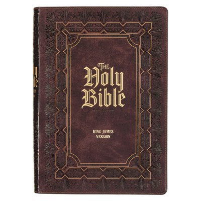 KJV Holy Bible, Super Giant Print Faux Leather Red Letter Edition - Ribbon Marker, King James Version, Burgundy 1