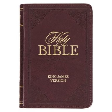 bokomslag KJV Holy Bible, Mini Pocket Size, Faux Leather Red Letter Edition - Ribbon Marker, King James Version, Burgundy