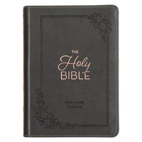bokomslag KJV Holy Bible, Compact Large Print Faux Leather Red Letter Edition - Ribbon Marker, King James Version, Gray