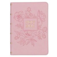 bokomslag KJV Holy Bible, Compact Large Print Faux Leather Red Letter Edition - Ribbon Marker, King James Version, Pink