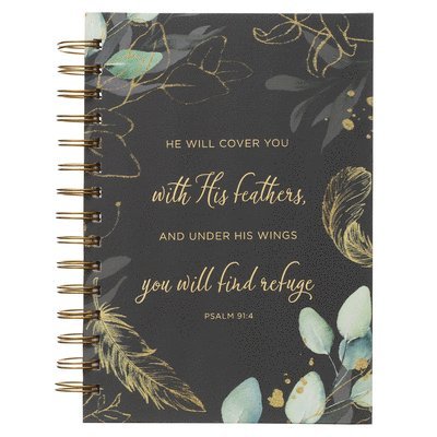 Large Wire Journal He Will Cover You Psalm 91:4 1