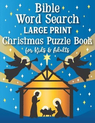 Bible Word Search Large Print Christmas Puzzle Book for Kids and Adults 1