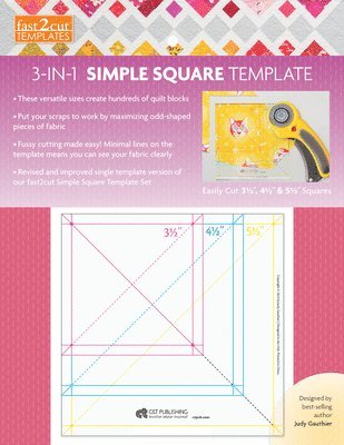 bokomslag fast2cut 3-in-1 Simple Square Template