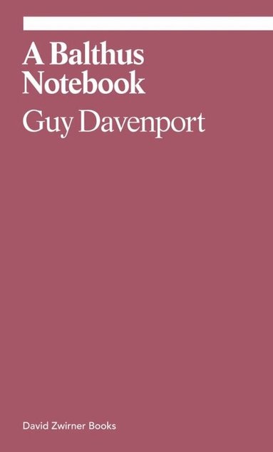 Guy Davenport, Judith Thurman - Balthus Notebook, Häftad