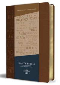 bokomslag Biblia Rvr60 Letra Grande Tamaño Manual, Simil Piel Canela Con Nombres de Dios / Spanish Bible Rvr60 Handy Size Large Print Leather Soft Brown with Na