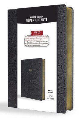 Biblia Reina Valera Letra Súper Gigante, Símil Piel Negro / Spanish Bible Reina Valera Super Giant Print, Black Leathersoft 1